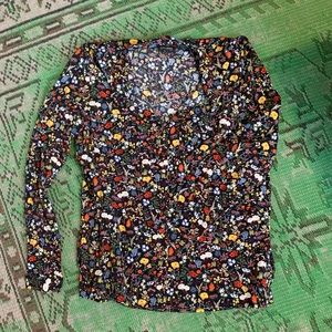 Zara Floral Button Down Top